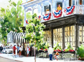 Cape May watercolor by Marie Natale